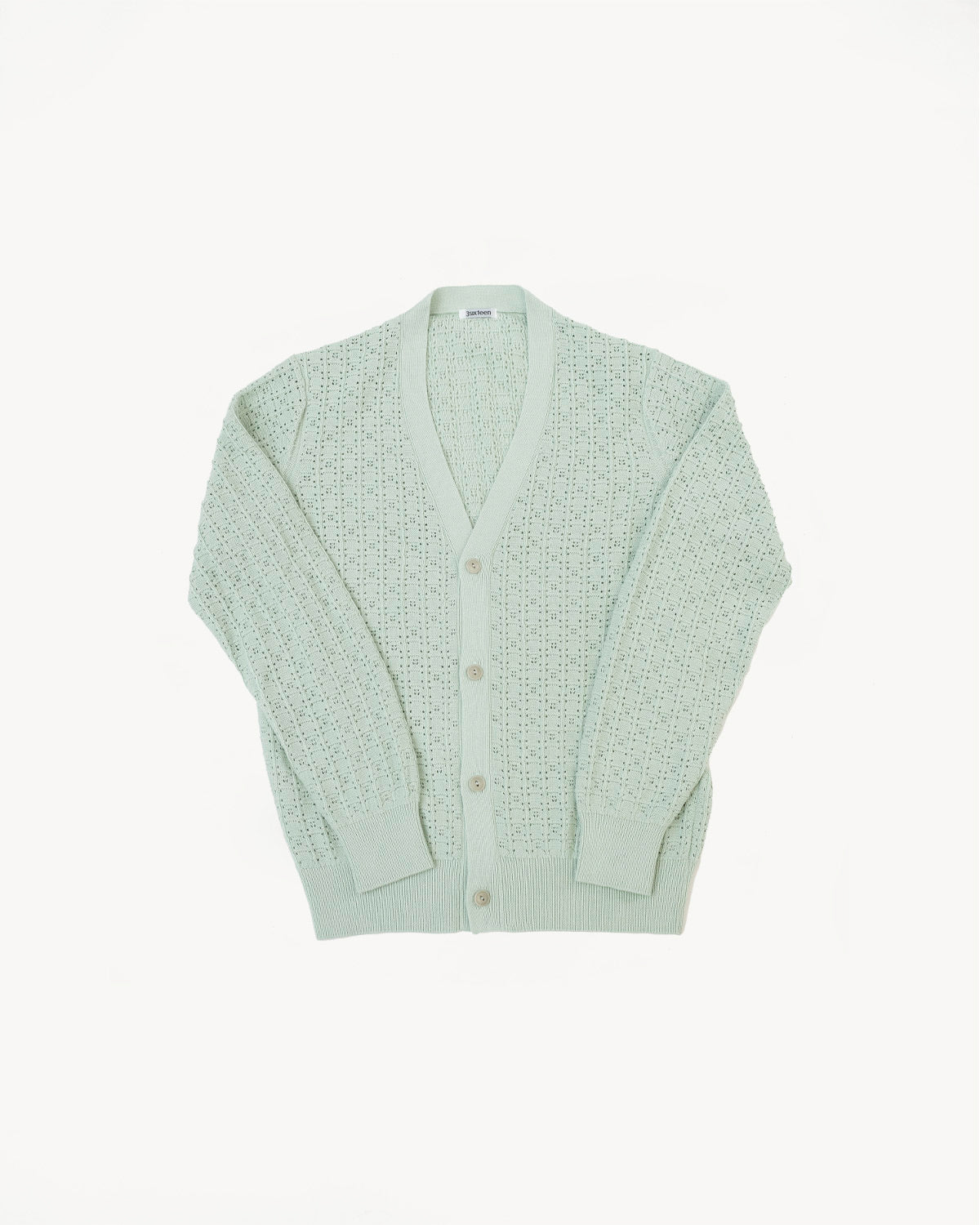 Classic Cardigan Domino - Seafoam