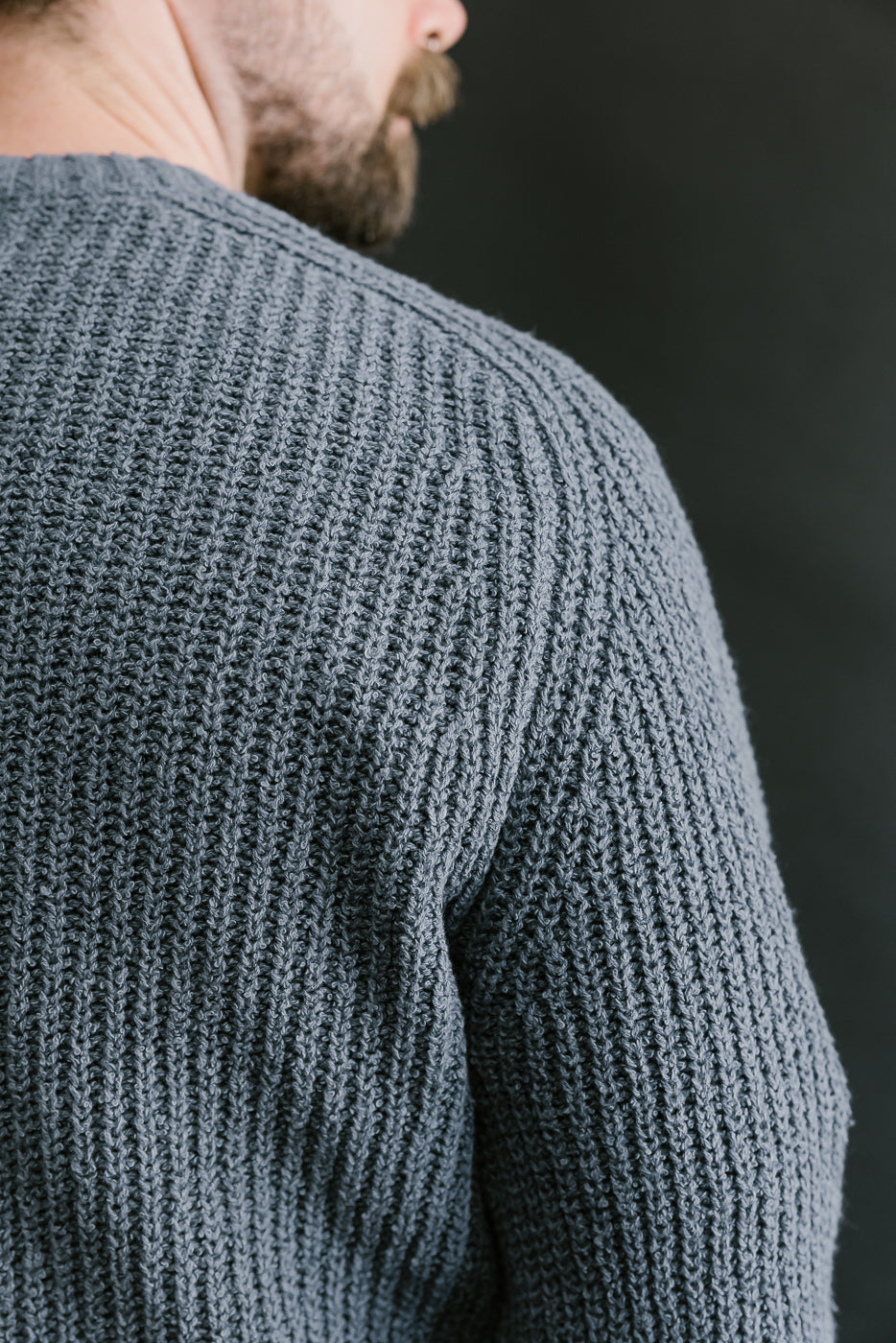 Cotton Crewneck Bouclé Sweater - Lapis
