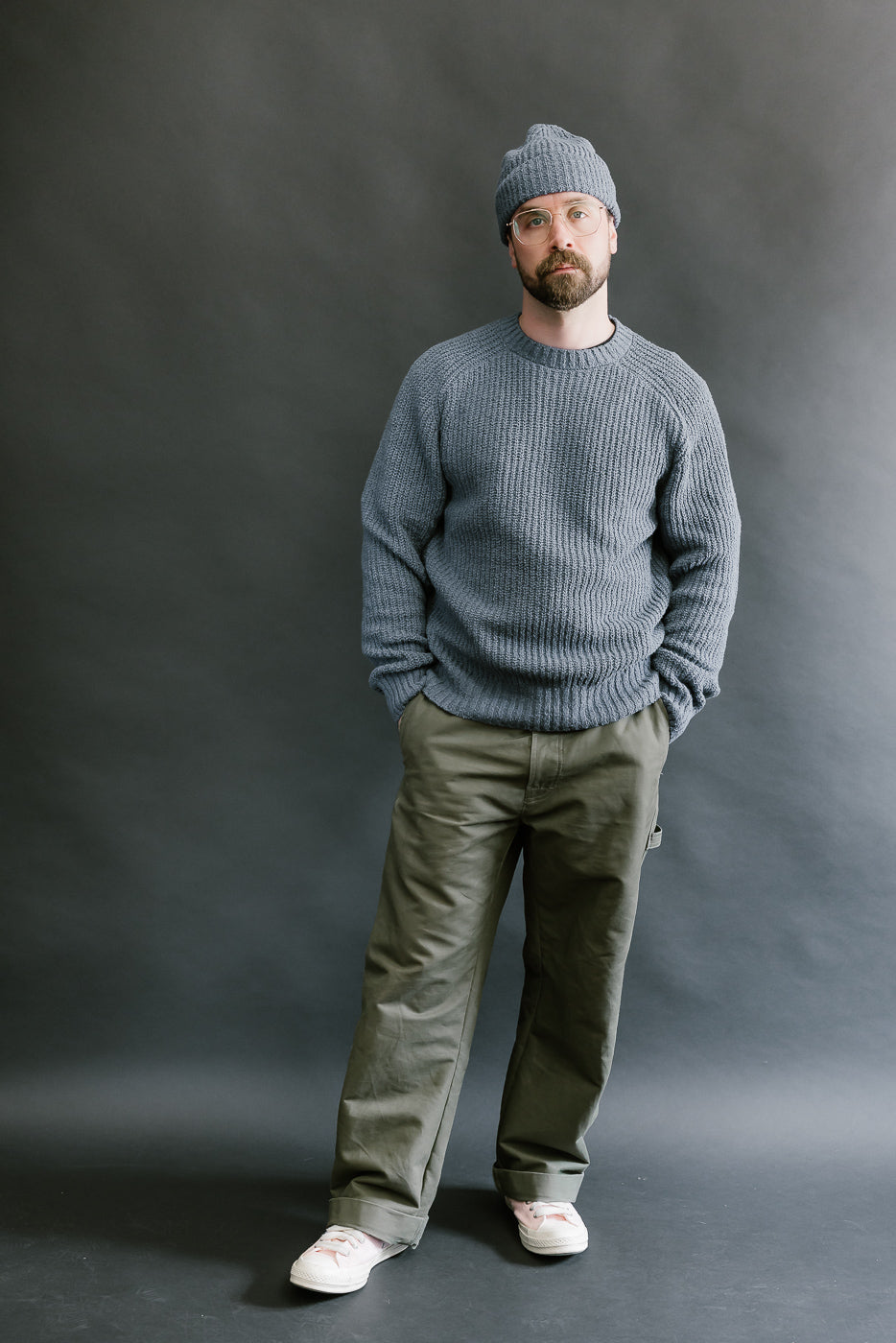 Cotton Crewneck Bouclé Sweater - Lapis