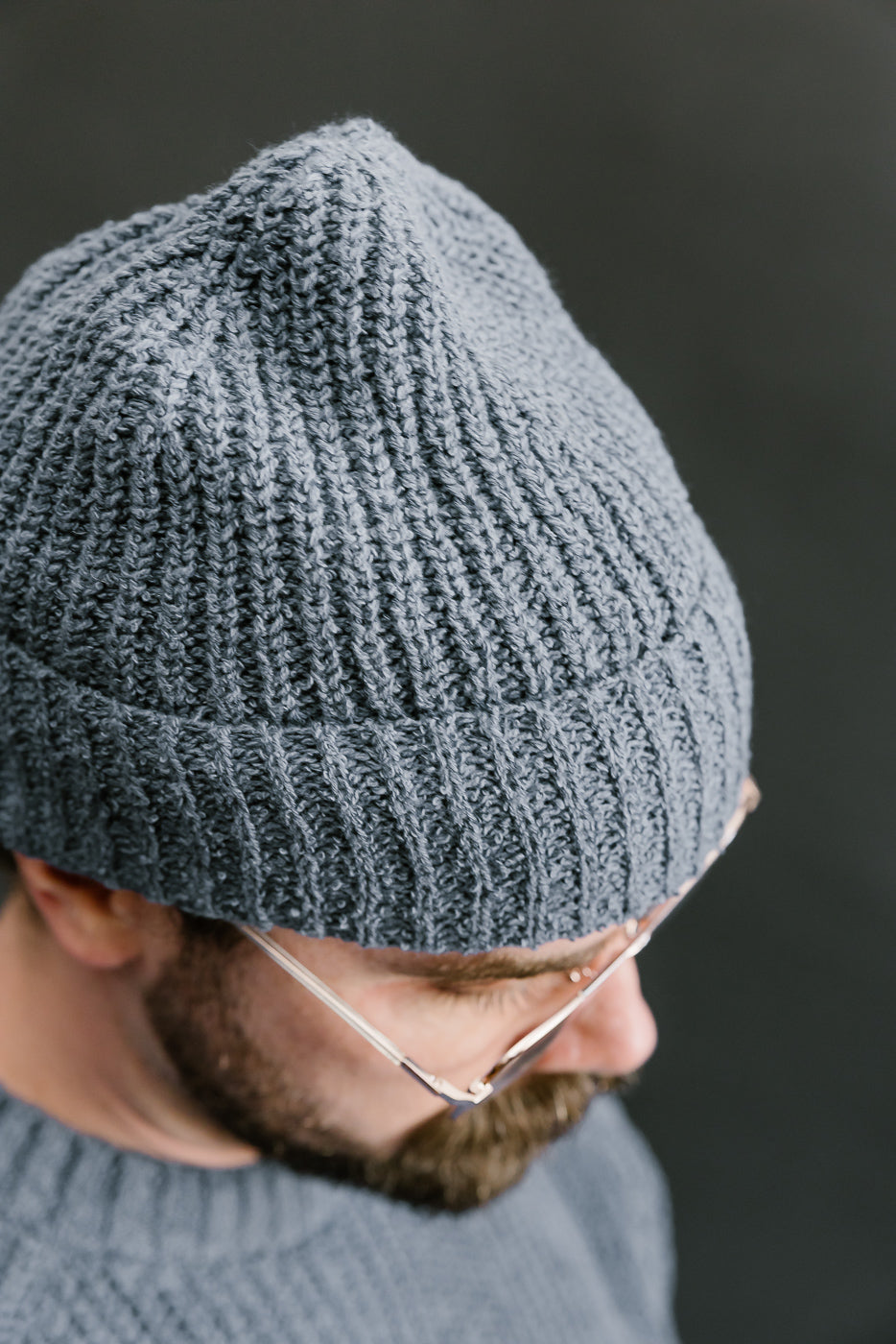 Cotton Bouclé Watch Cap - Lapis