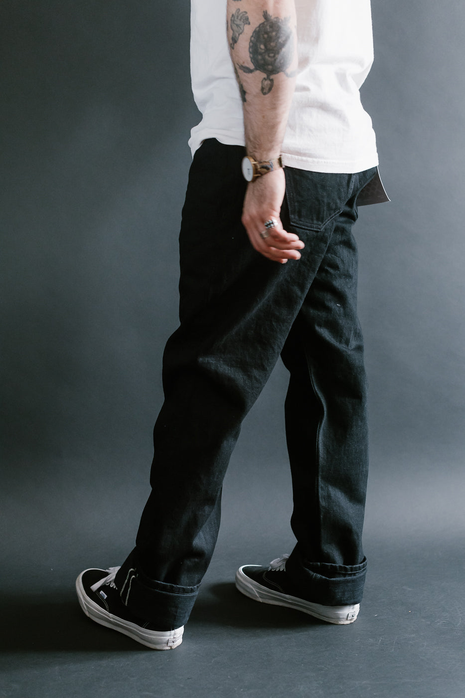 CS-220xk - 13.25oz Rinsed Black Kibata Selvedge - Classic Straight