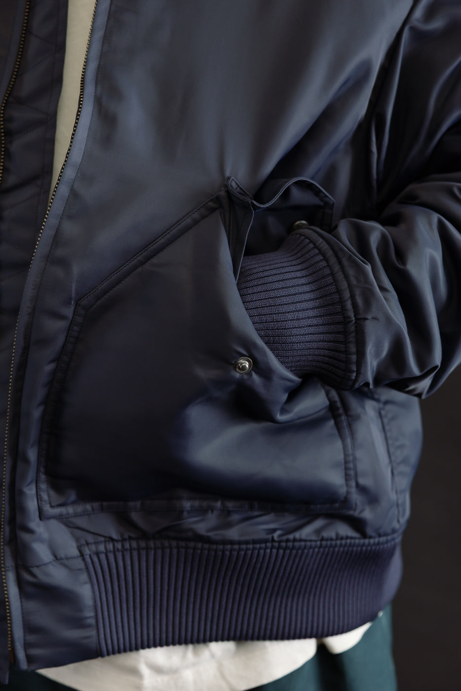 CWU Aviator Satin Flight Jacket - Blue