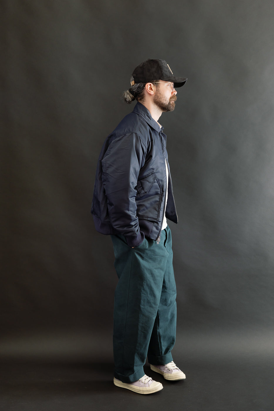 CWU Aviator Satin Flight Jacket - Blue