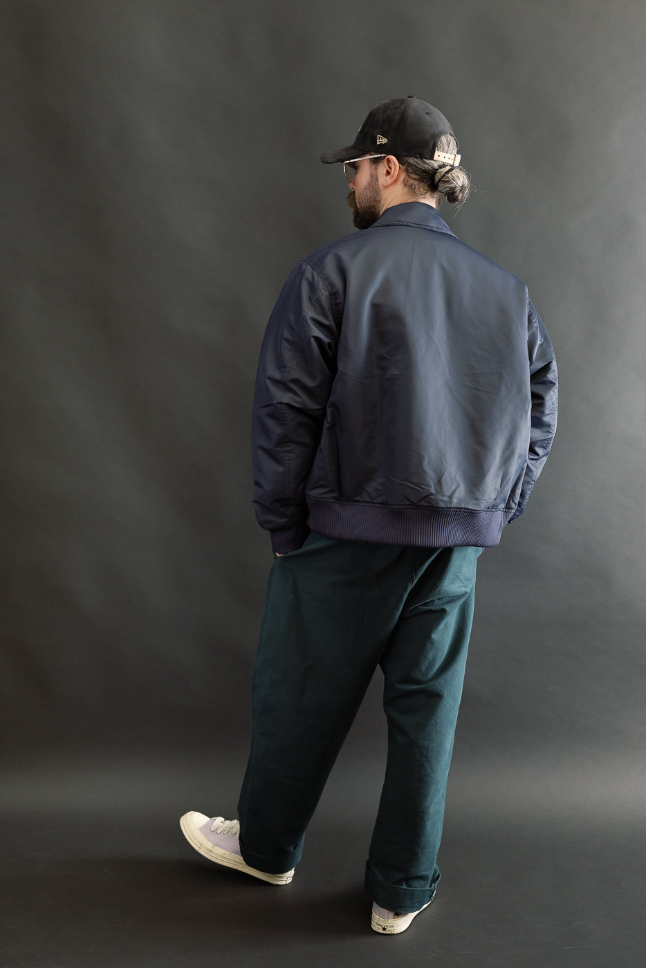 CWU Aviator Satin Flight Jacket - Blue