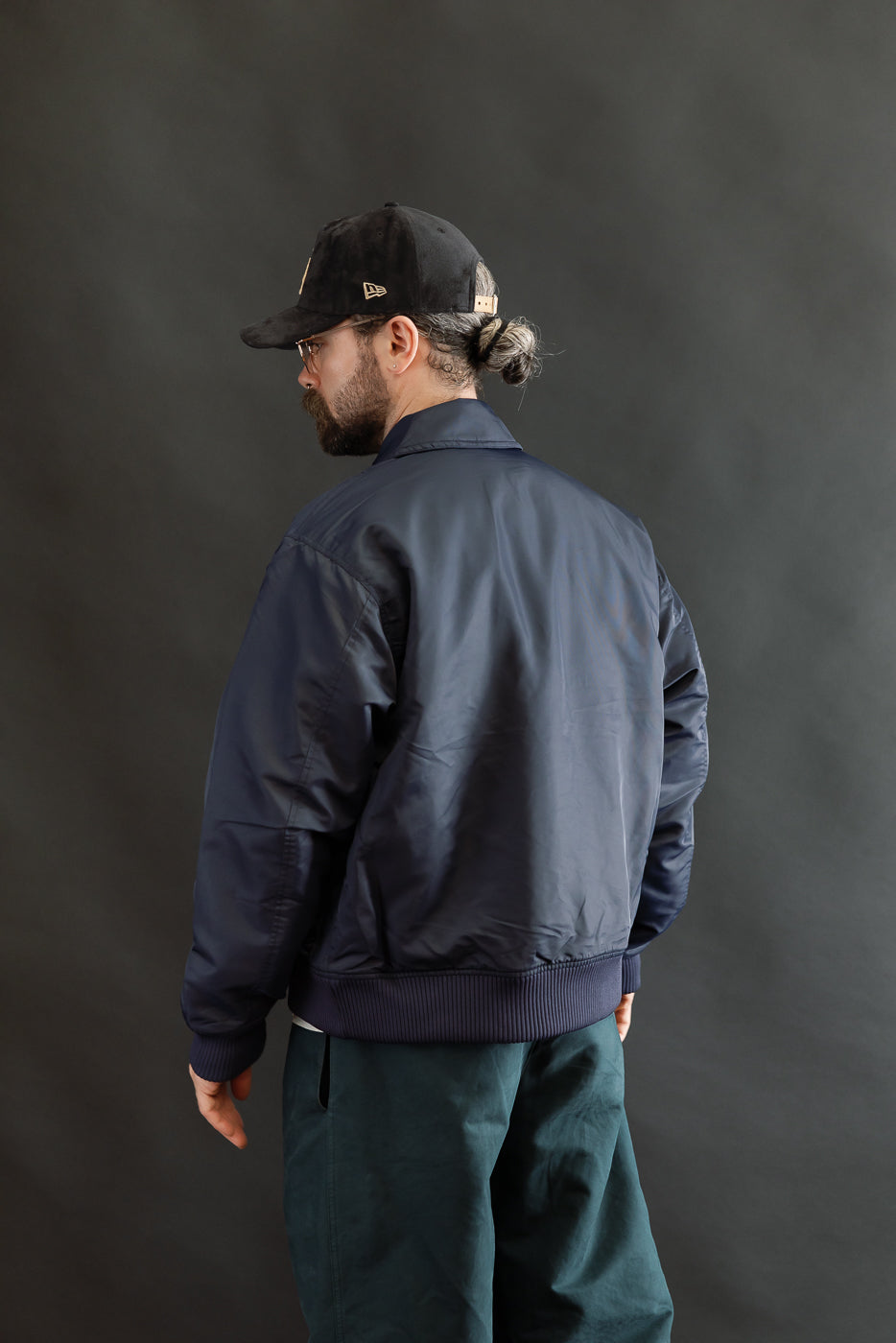 CWU Aviator Satin Flight Jacket - Blue