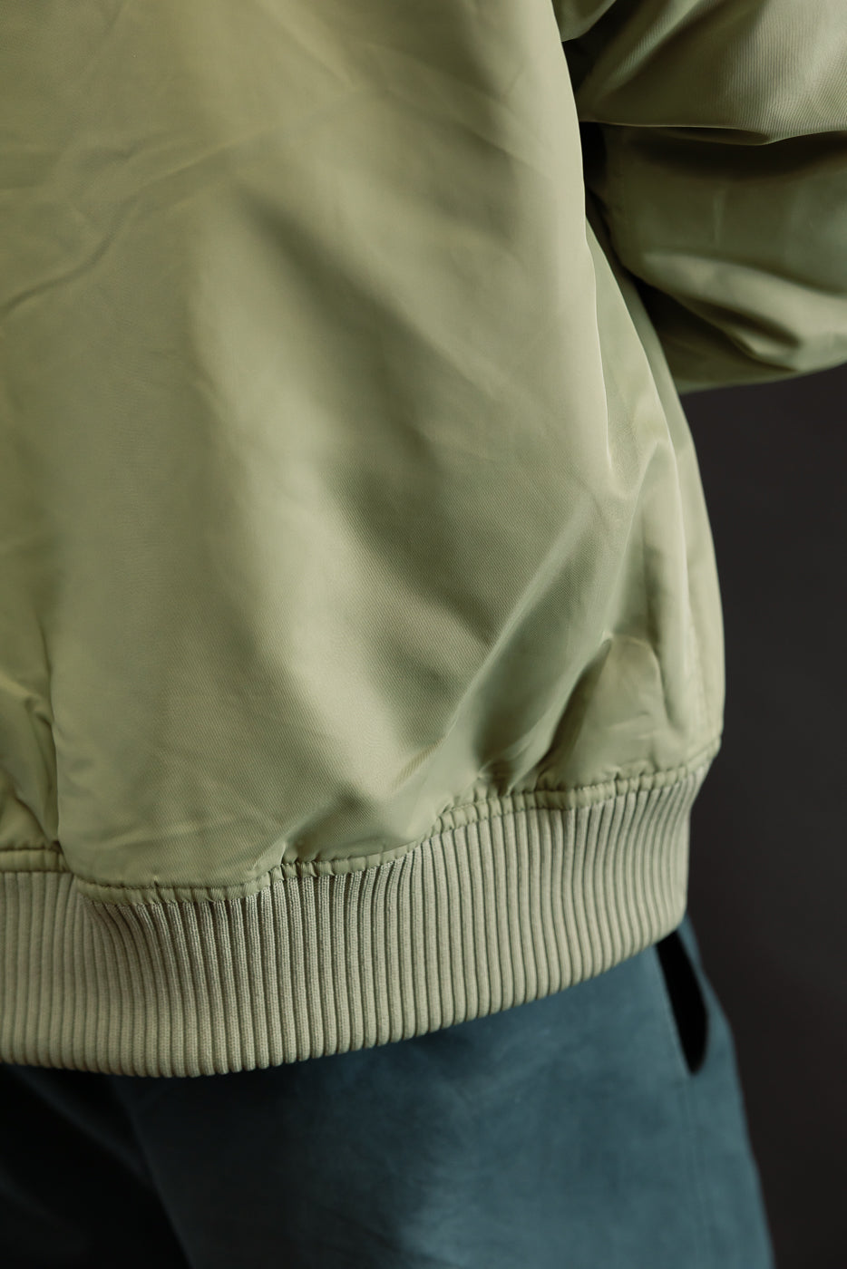 CWU Aviator Satin Flight Jacket - Sage