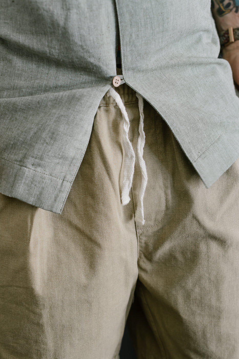 Drawstring Shorts HBT - Sand