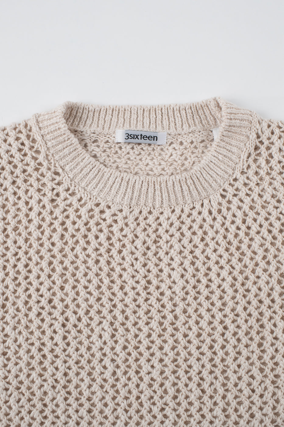 Flamme Knit T-Shirt - Ecru