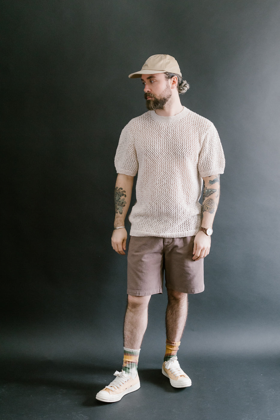 Flamme Knit T-Shirt - Ecru