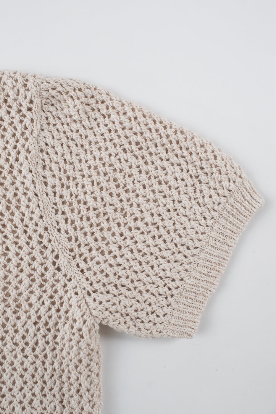 Flamme Knit T-Shirt - Ecru
