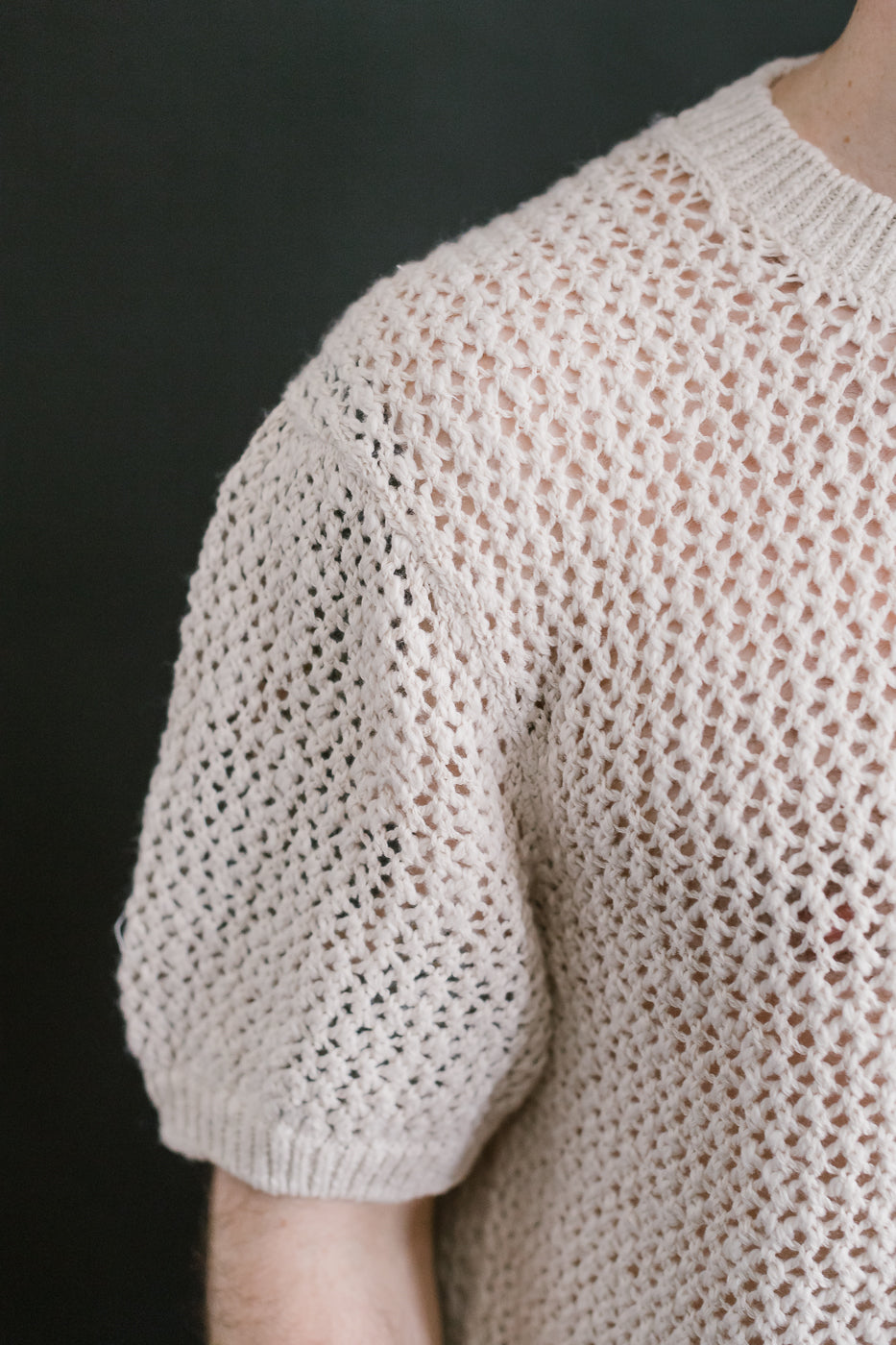 Flamme Knit T-Shirt - Ecru