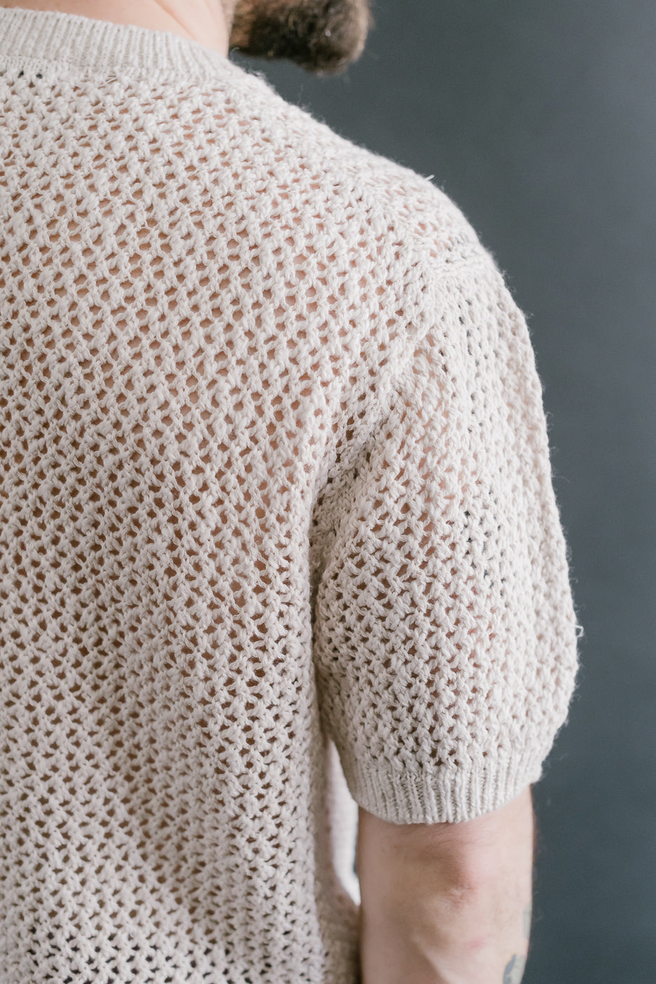 Flamme Knit T-Shirt - Ecru