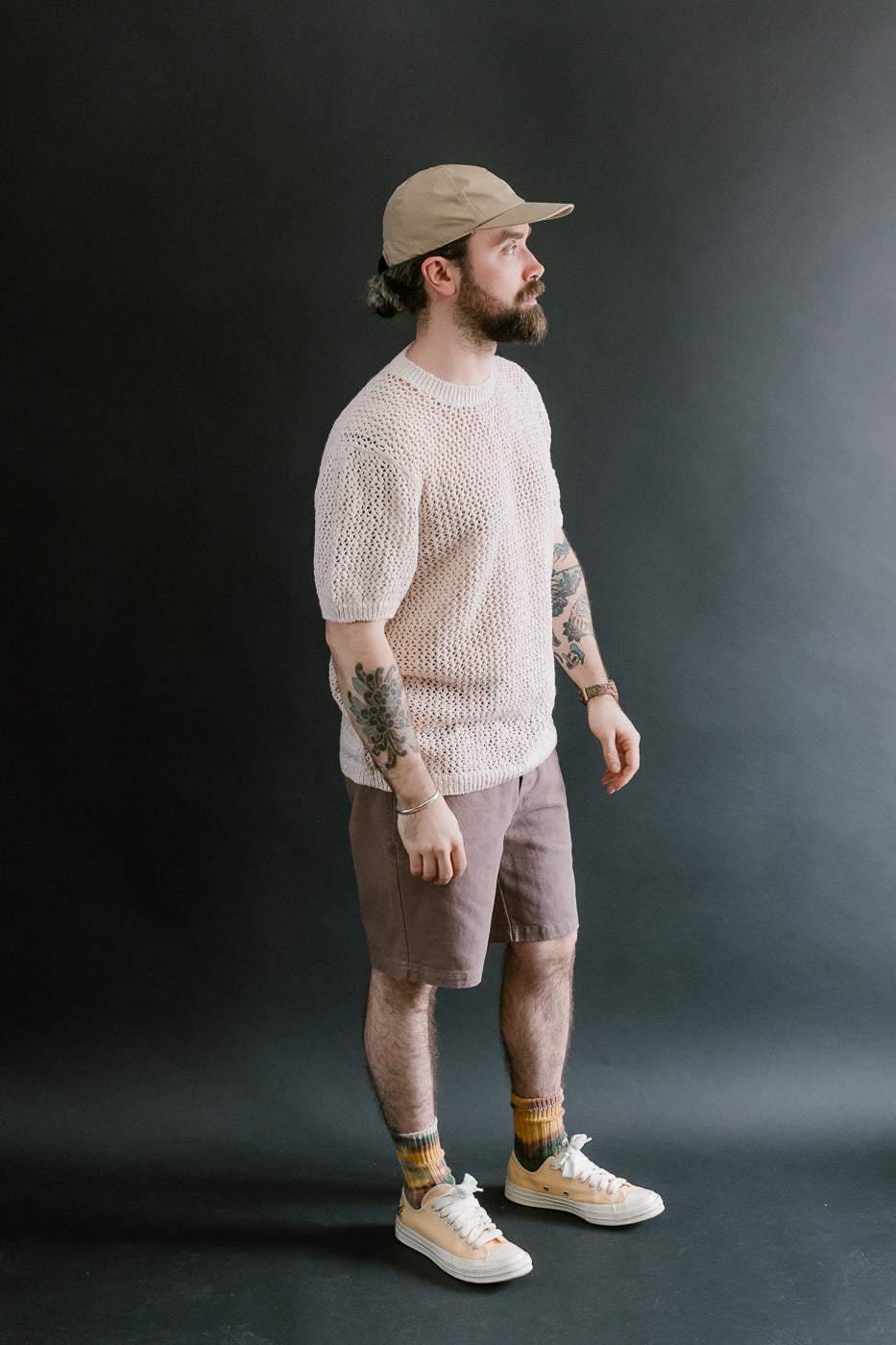 Flamme Knit T-Shirt - Ecru