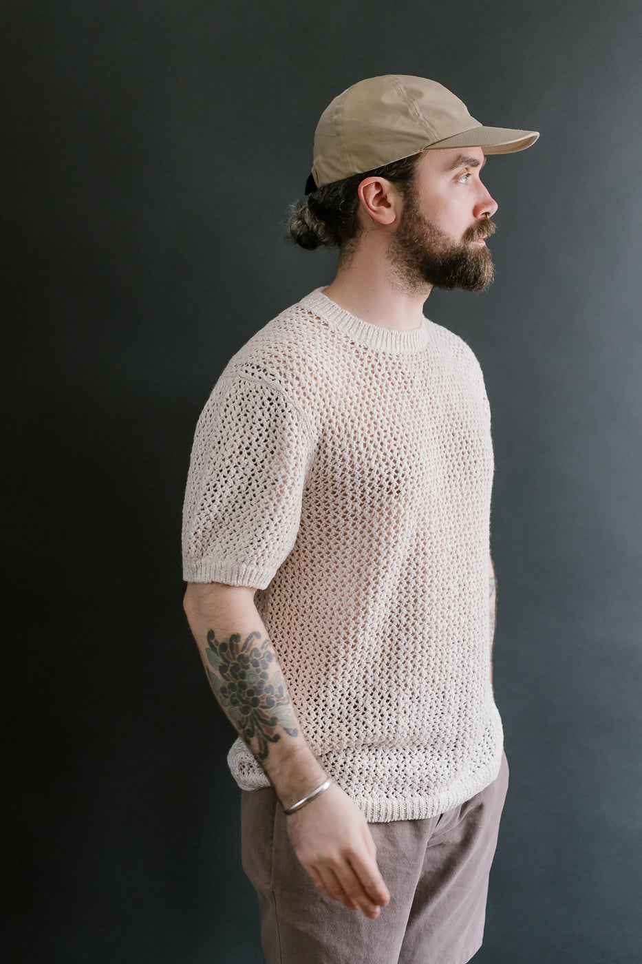 Flamme Knit T-Shirt - Ecru