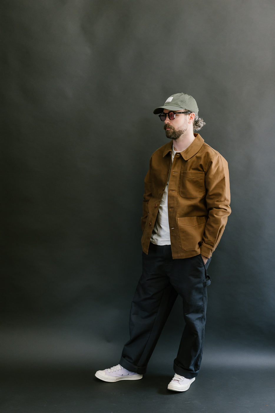 French Work Jacket Moleskin - Brown