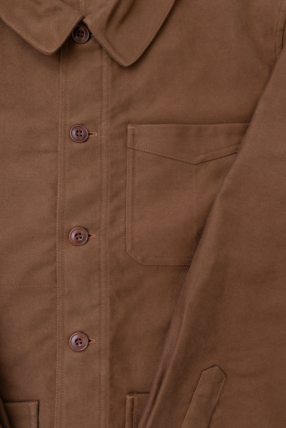 French Work Jacket Moleskin - Brown