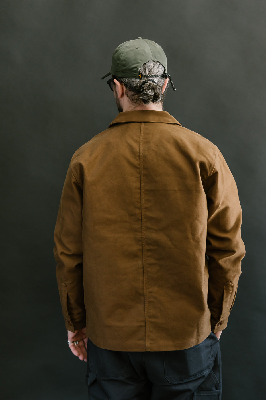French Work Jacket Moleskin - Brown