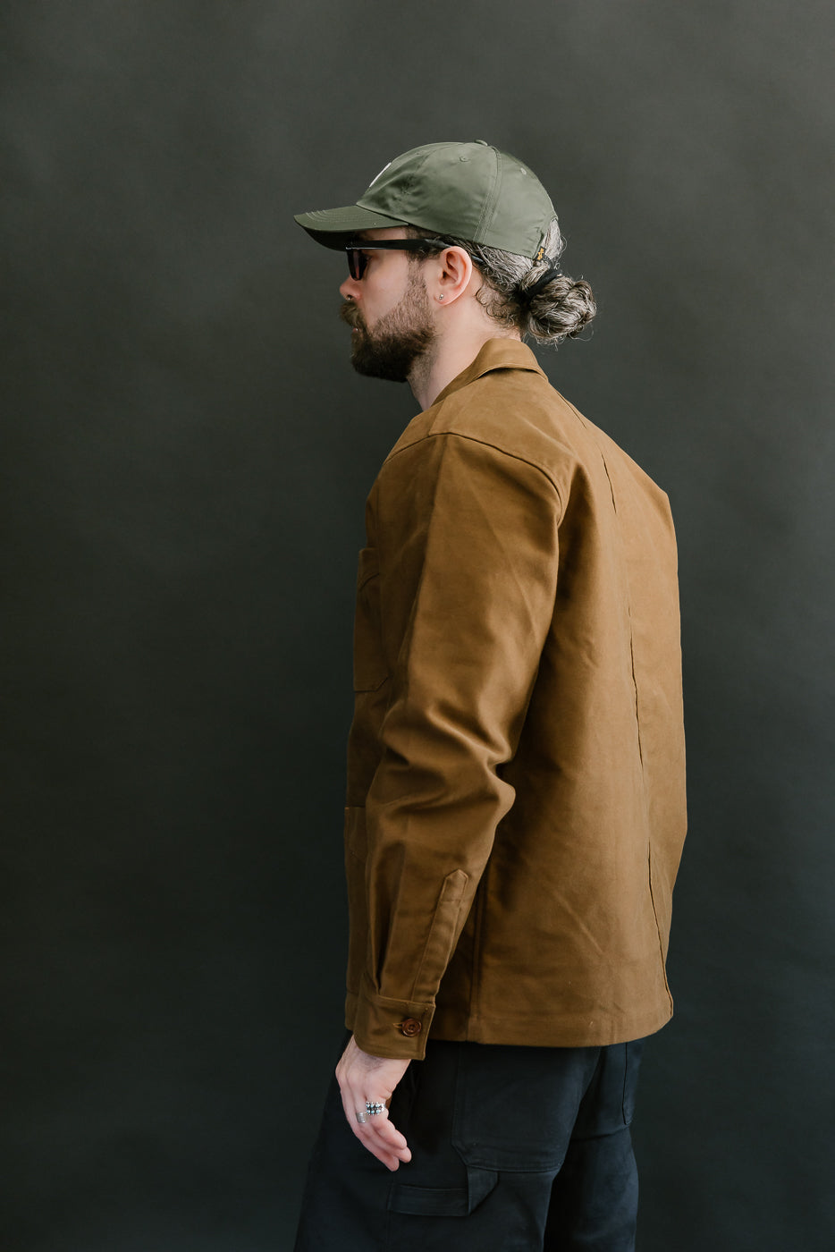 French Work Jacket Moleskin - Brown