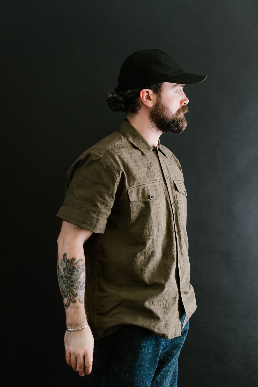 Safari Shirt - Drab Barkcloth