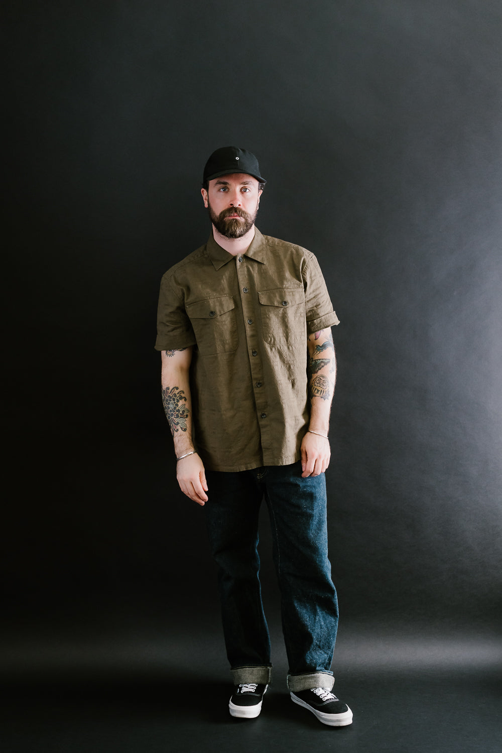Safari Shirt - Drab Barkcloth