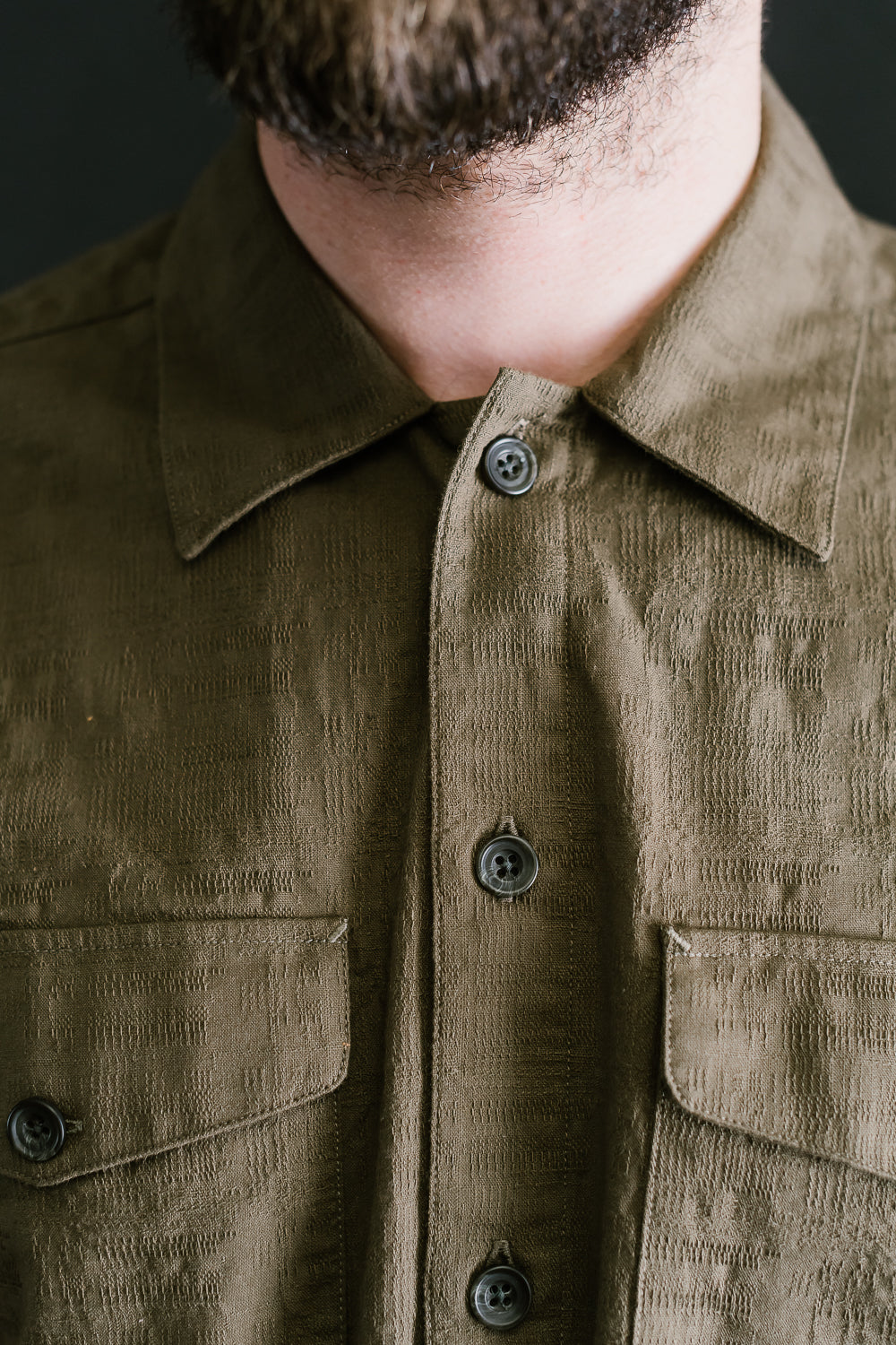 Safari Shirt - Drab Barkcloth