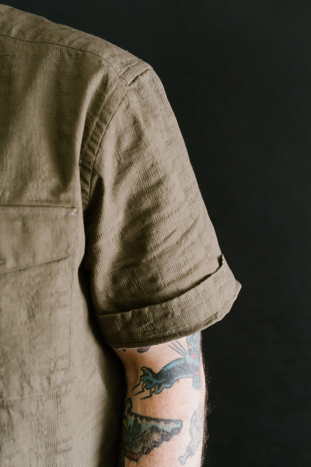 Safari Shirt - Drab Barkcloth