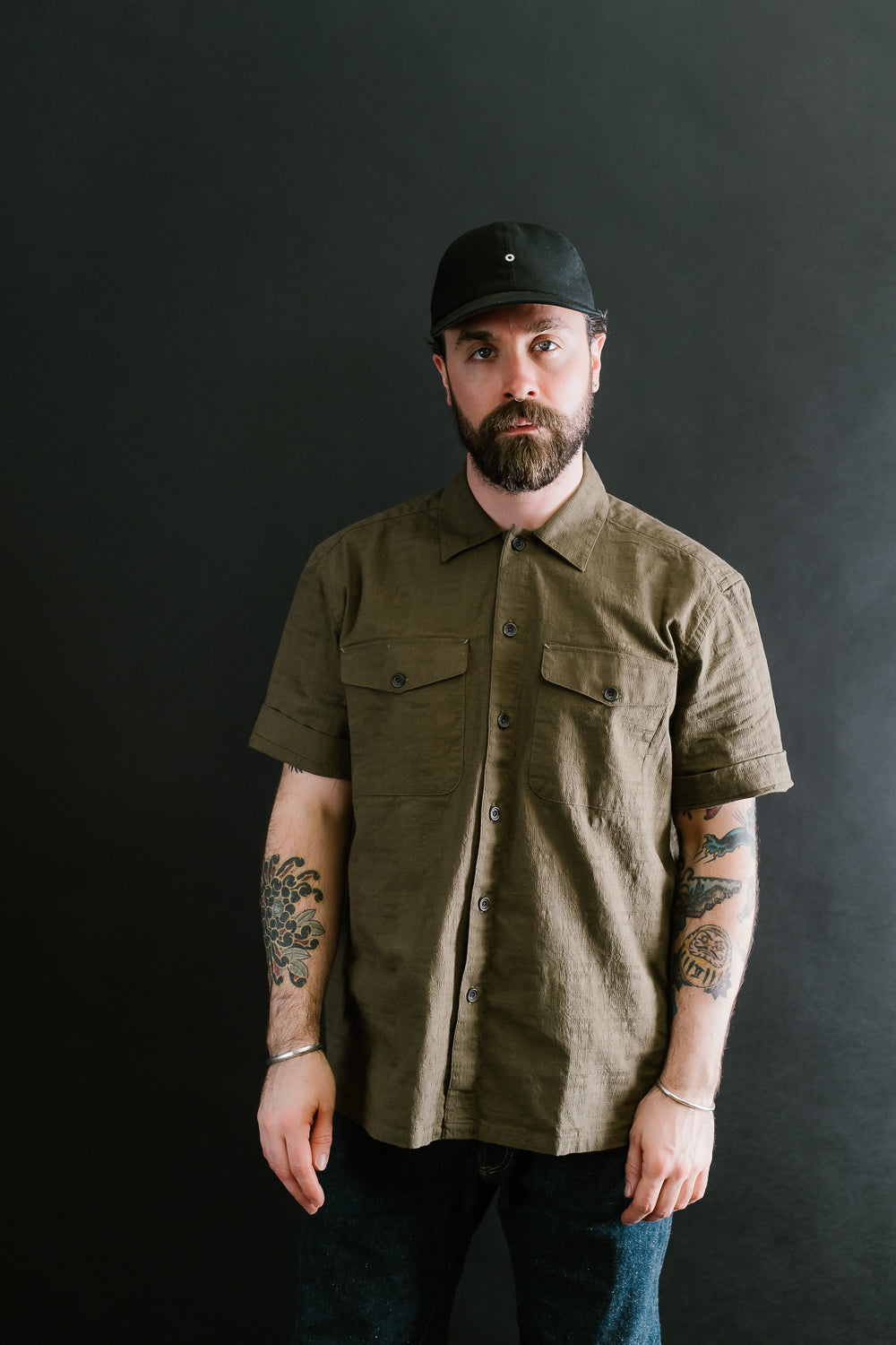 Safari Shirt - Drab Barkcloth