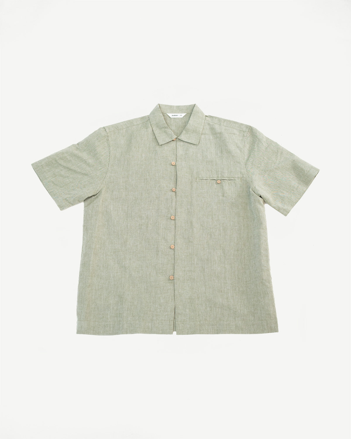 Short Sleeve Linen Loop Shirt - Grass