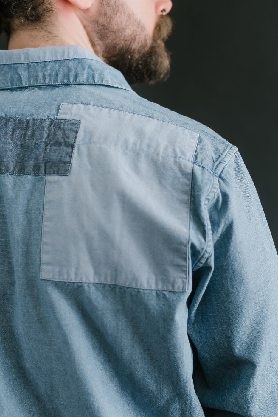 Utility Shirt Patchwork Chambray - Indigo