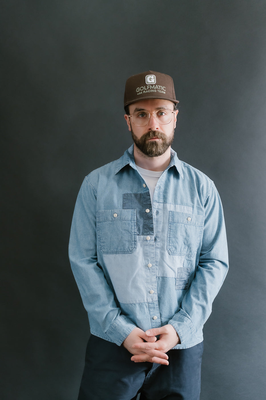 Utility Shirt Patchwork Chambray - Indigo