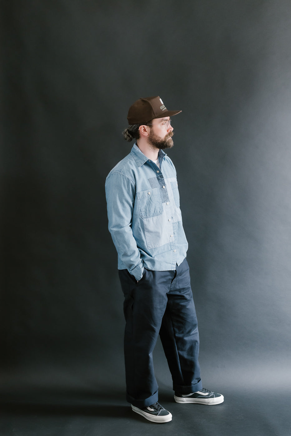 Utility Shirt Patchwork Chambray - Indigo