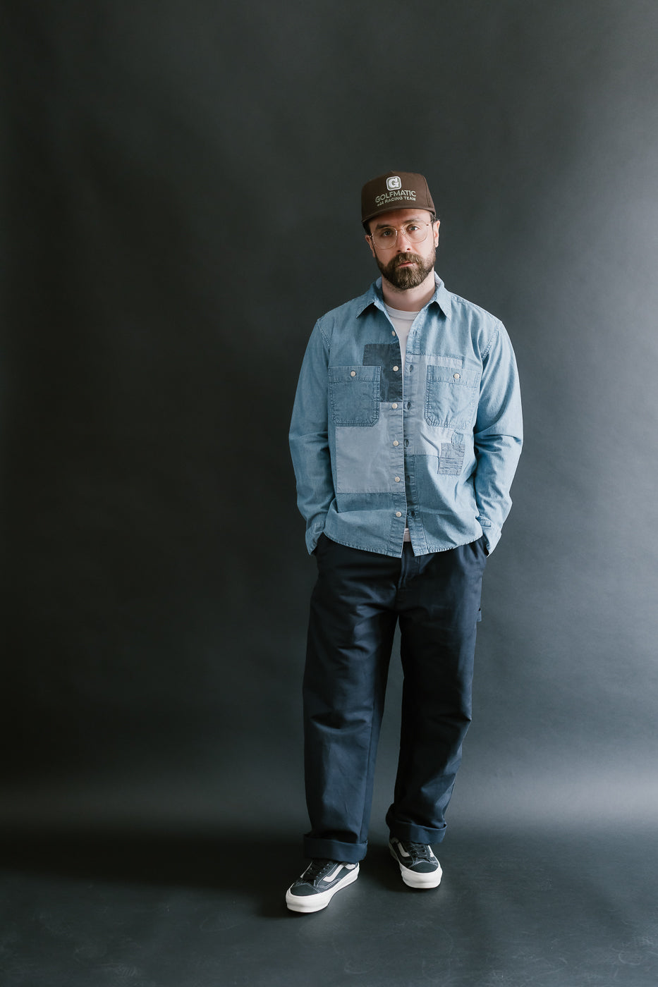 Utility Shirt Patchwork Chambray - Indigo