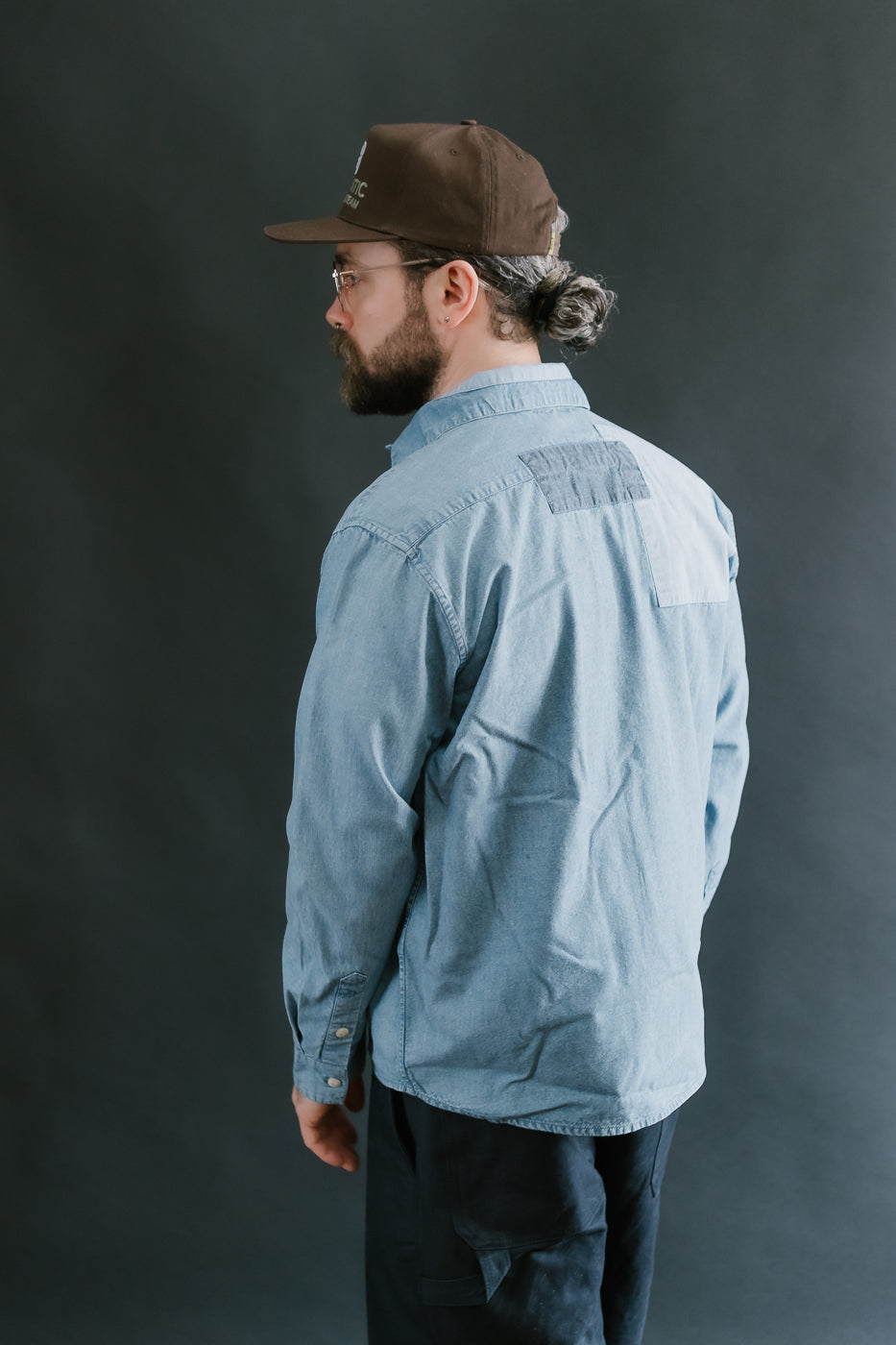 Utility Shirt Patchwork Chambray - Indigo