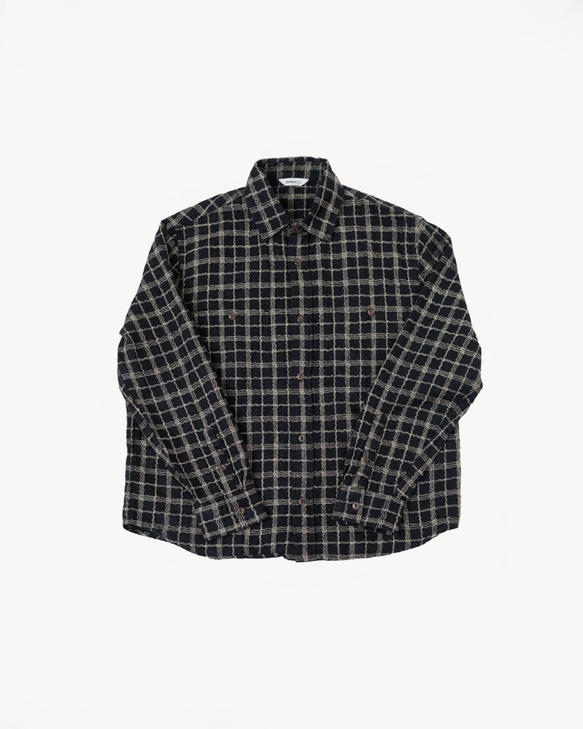 Utility Shirt Wavy Check - Black, Ecru