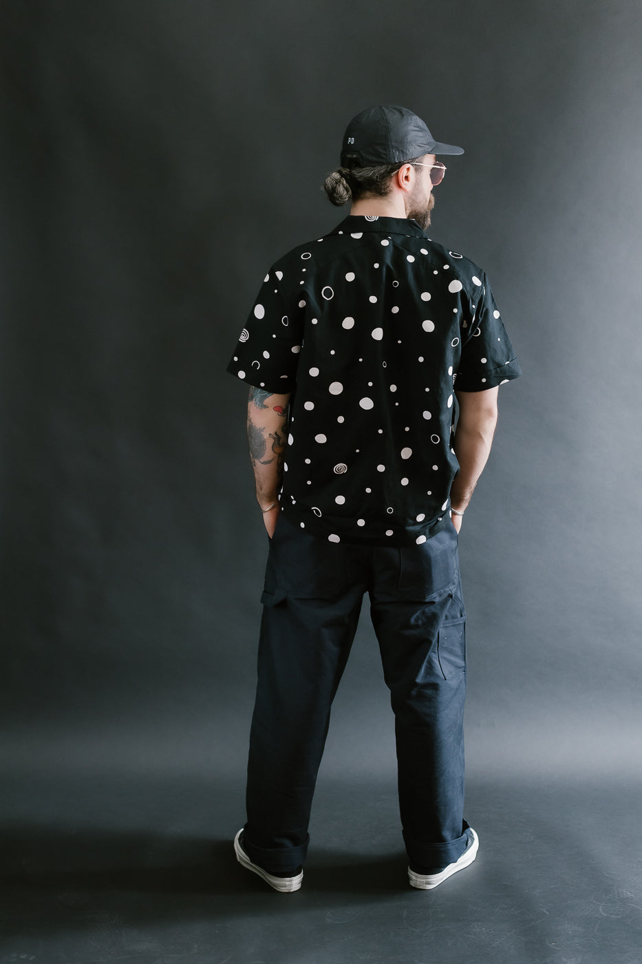 Vacation Shirt Polka Dot - Black