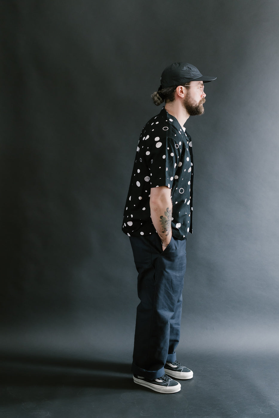 Vacation Shirt Polka Dot - Black