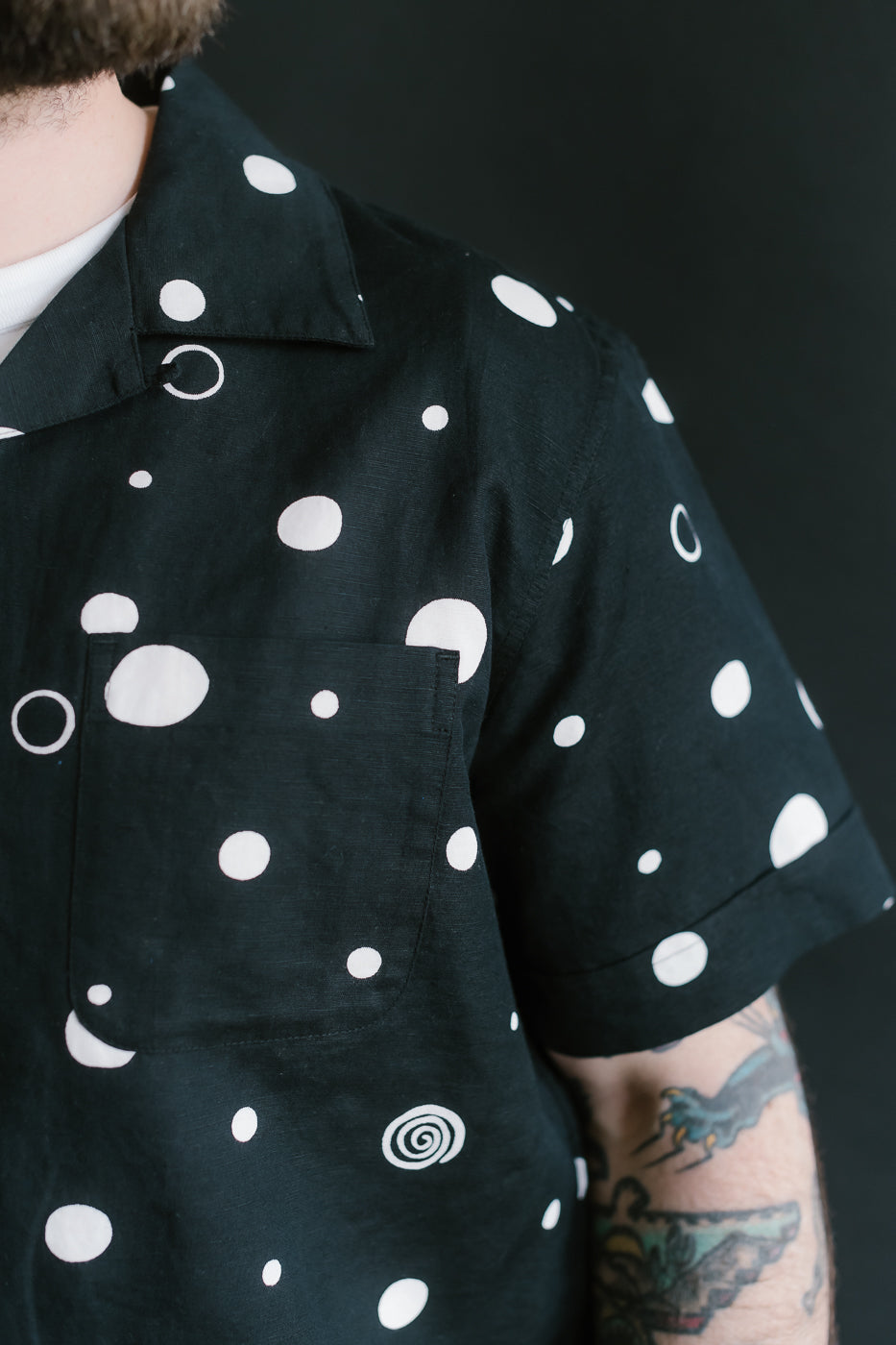 Vacation Shirt Polka Dot - Black
