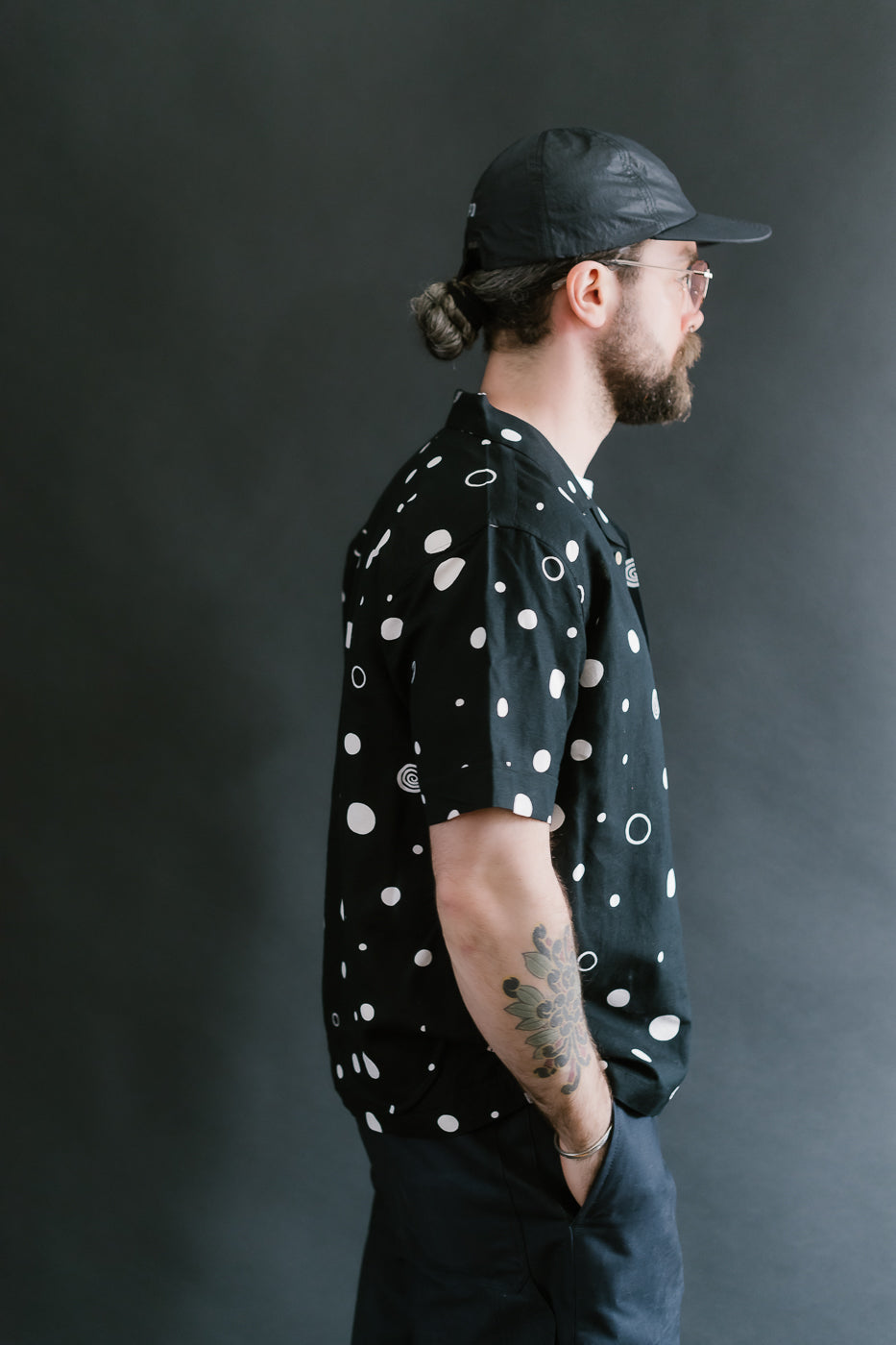 Vacation Shirt Polka Dot - Black