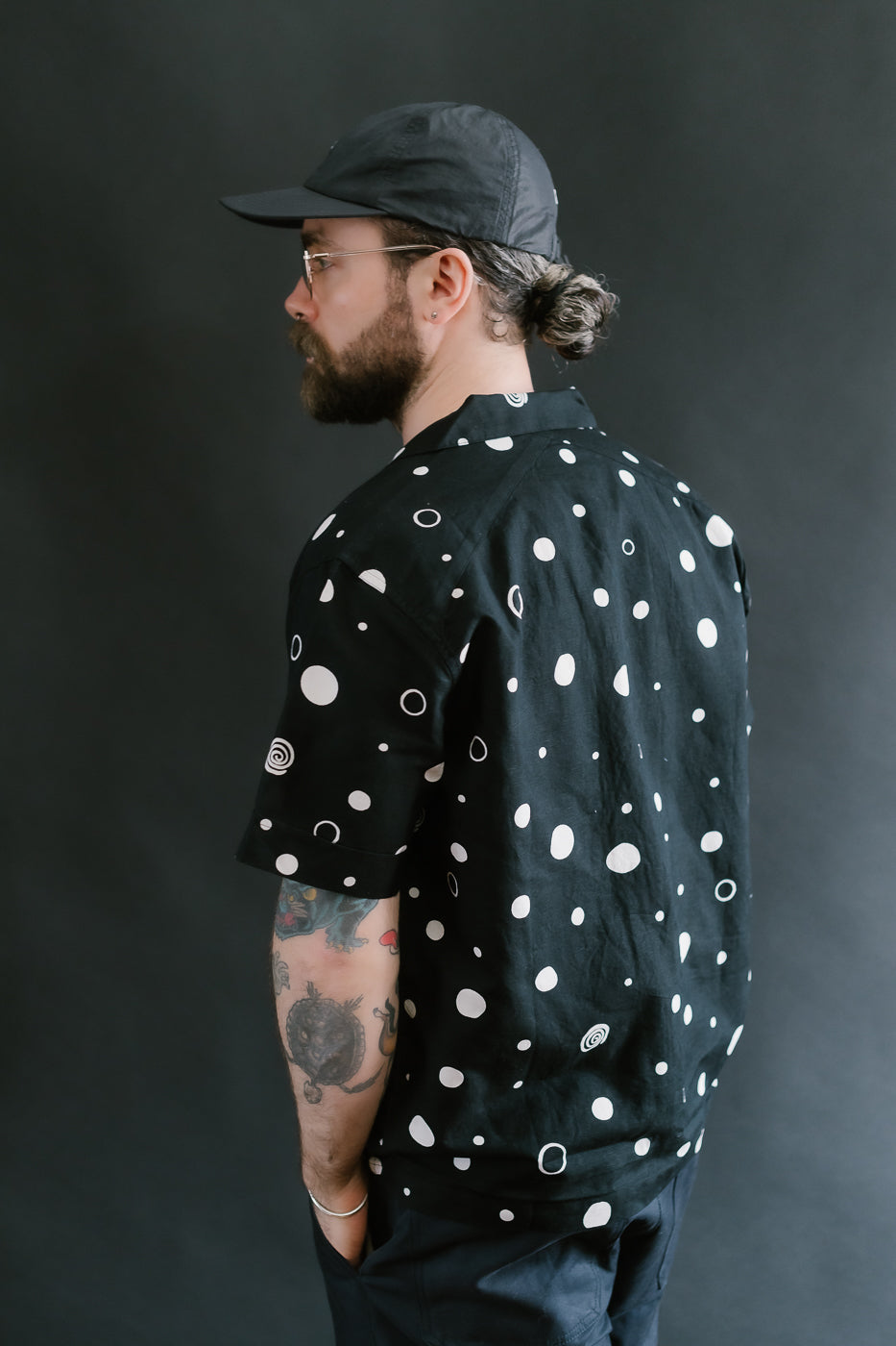 Vacation Shirt Polka Dot - Black