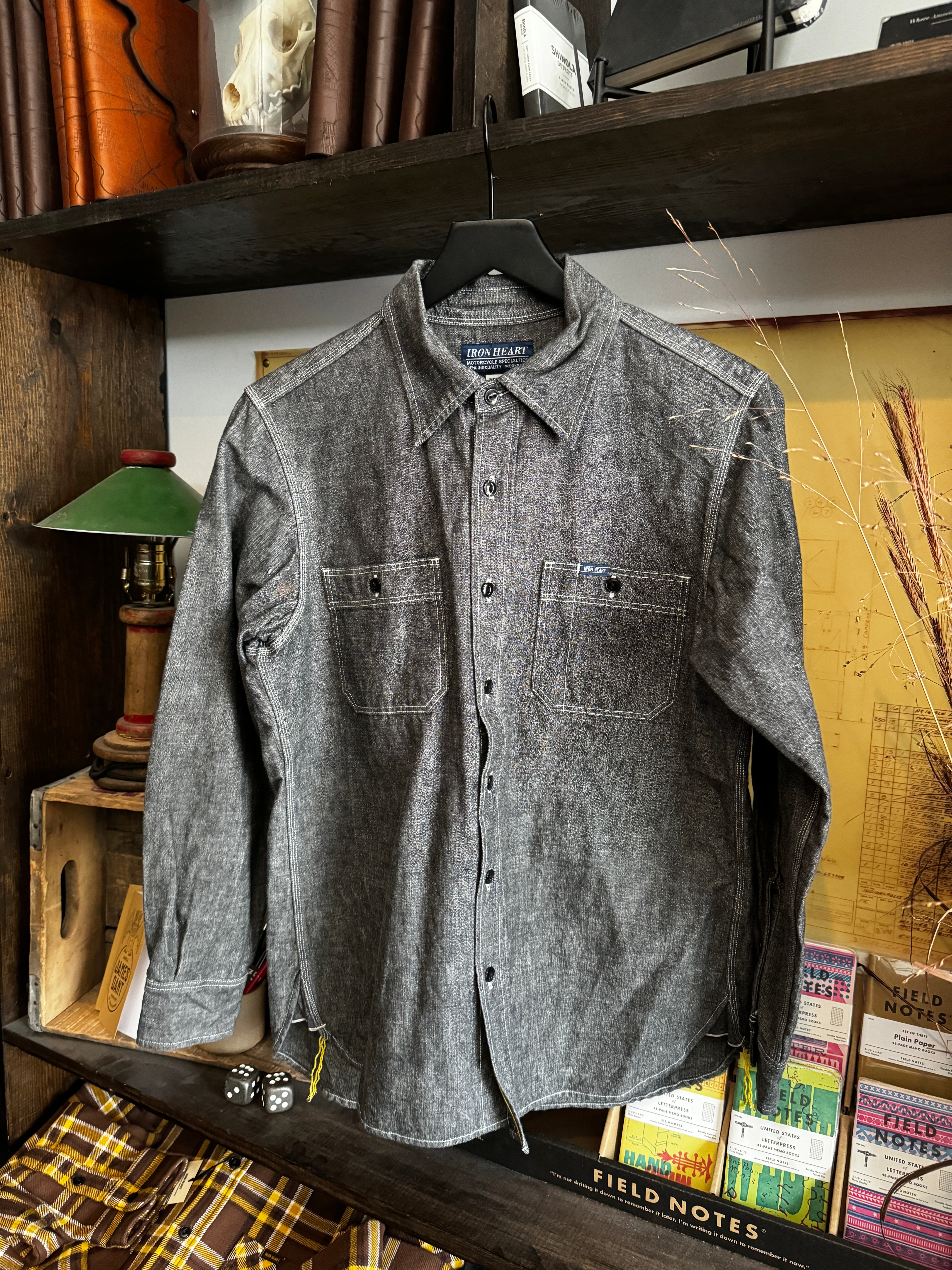 Gently Used - Black Chambray Work Shirt - Medium