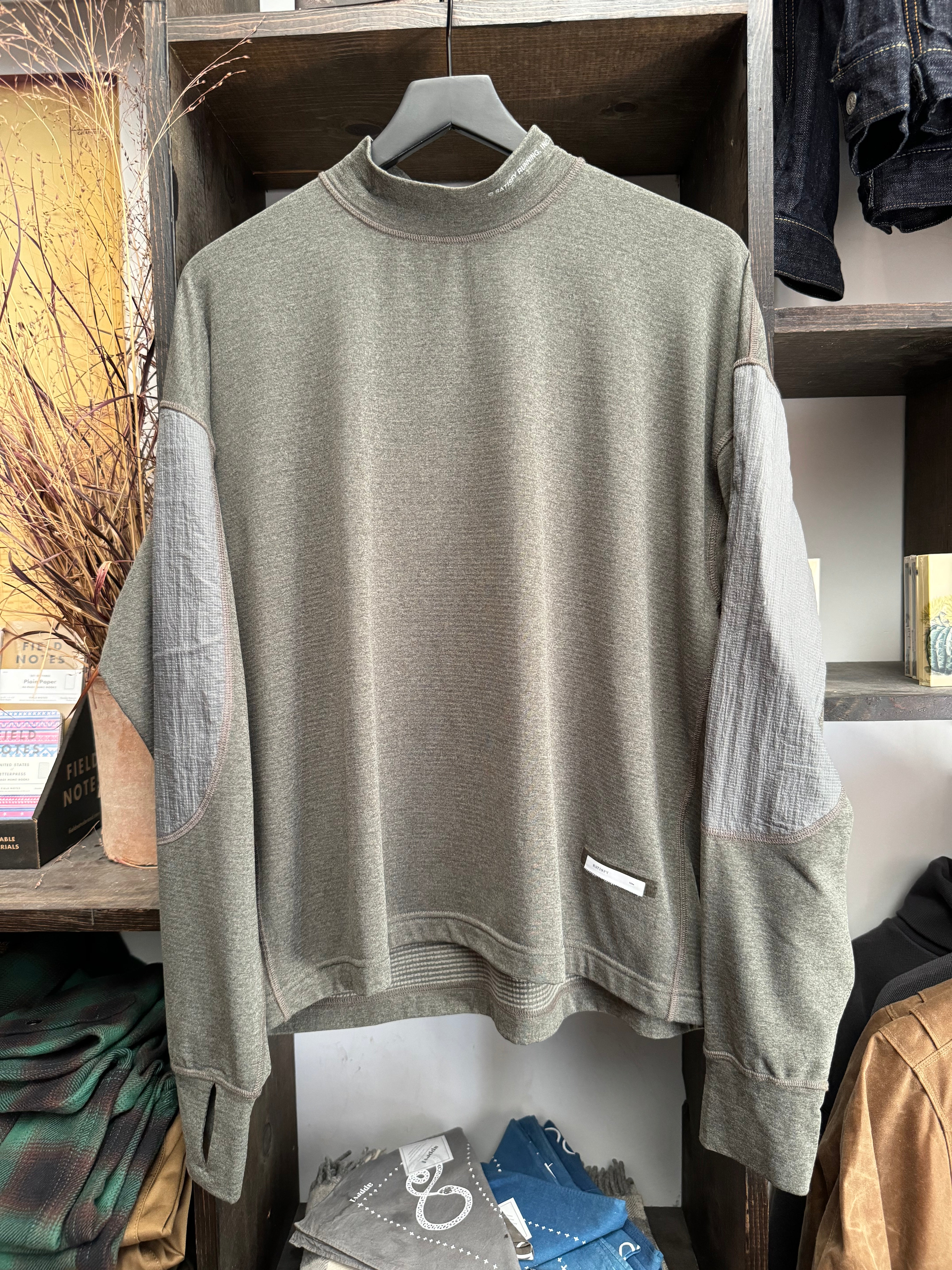 Satisfy Running Recycled Ghostfleece Long Sleeve - Olive