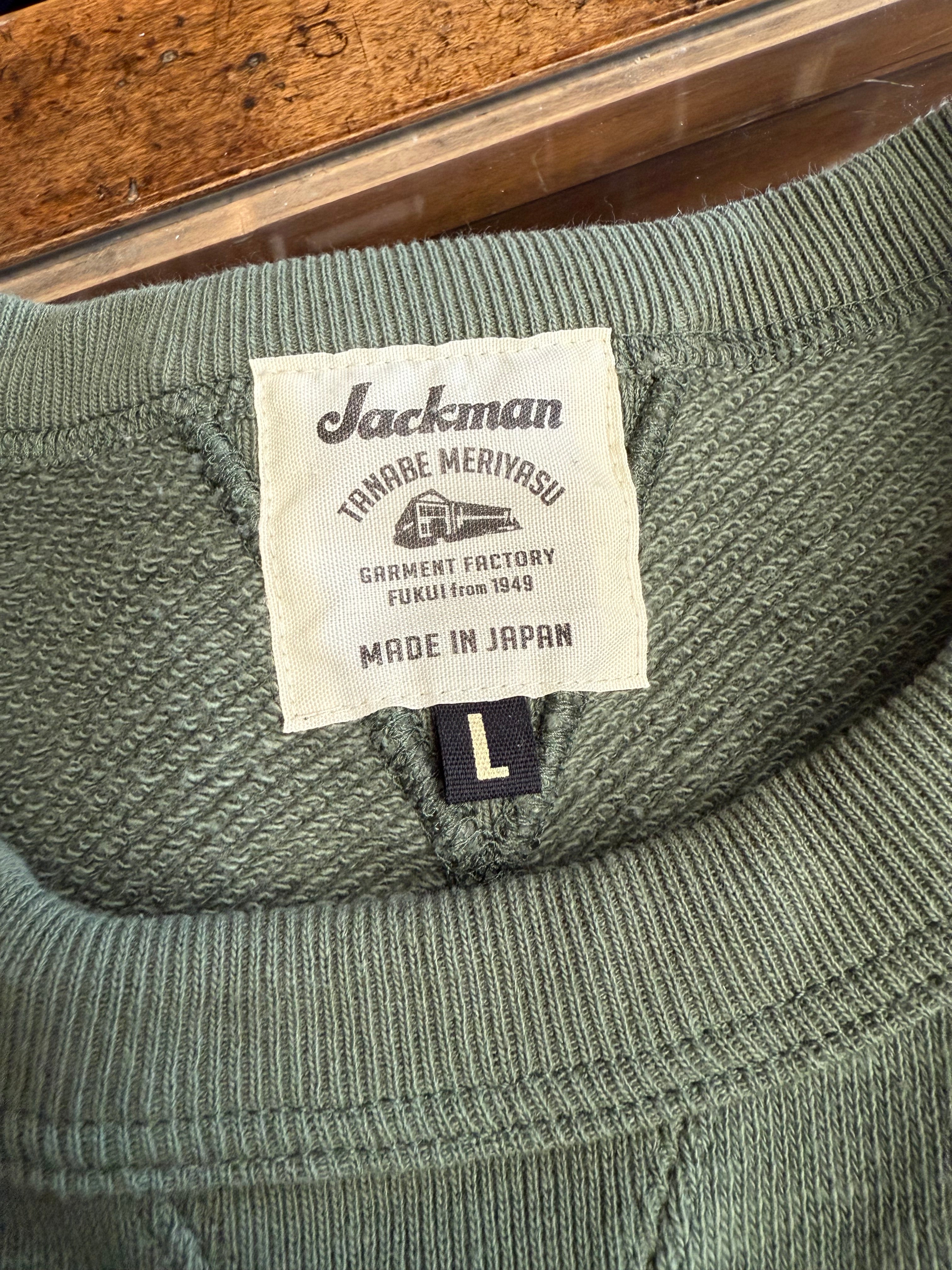 Gently Used Jackman GG Sweat Crewneck - 252 Ash Green - Large