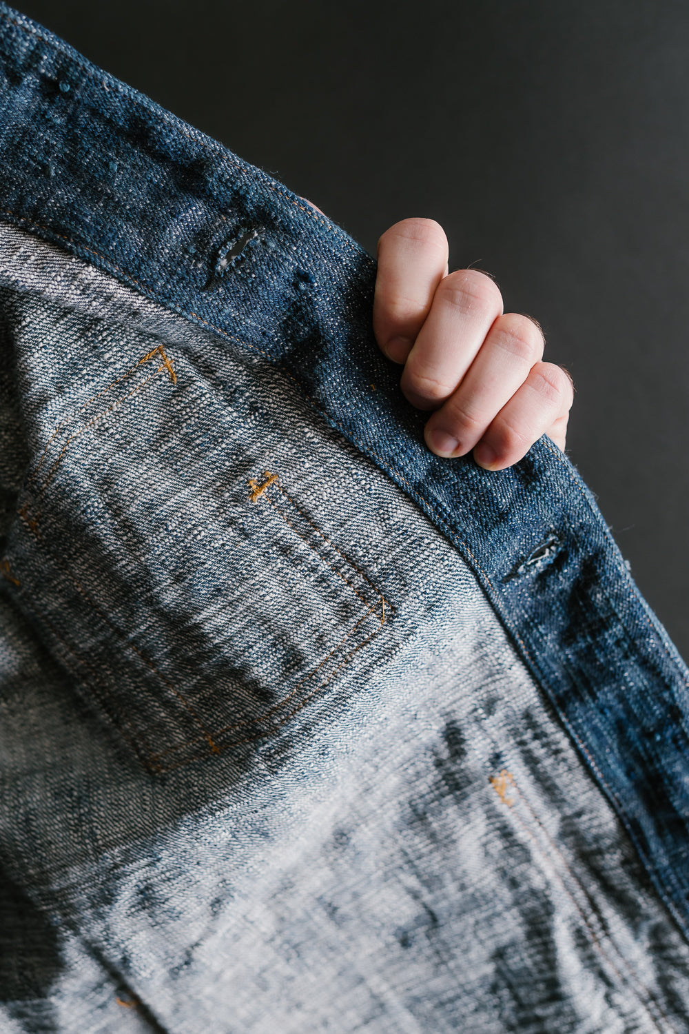GZ-15CVRL-0611 - 15oz Skein Dyed Coverall - Green Indigo