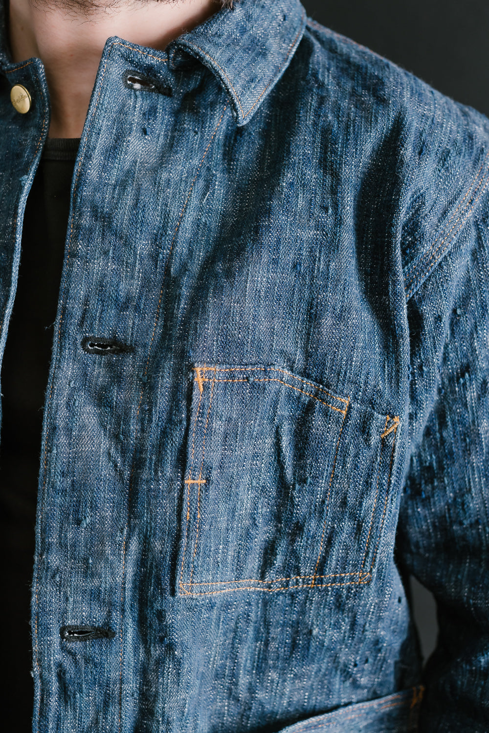 GZ-15CVRL-0611 - 15oz Skein Dyed Coverall - Green Indigo