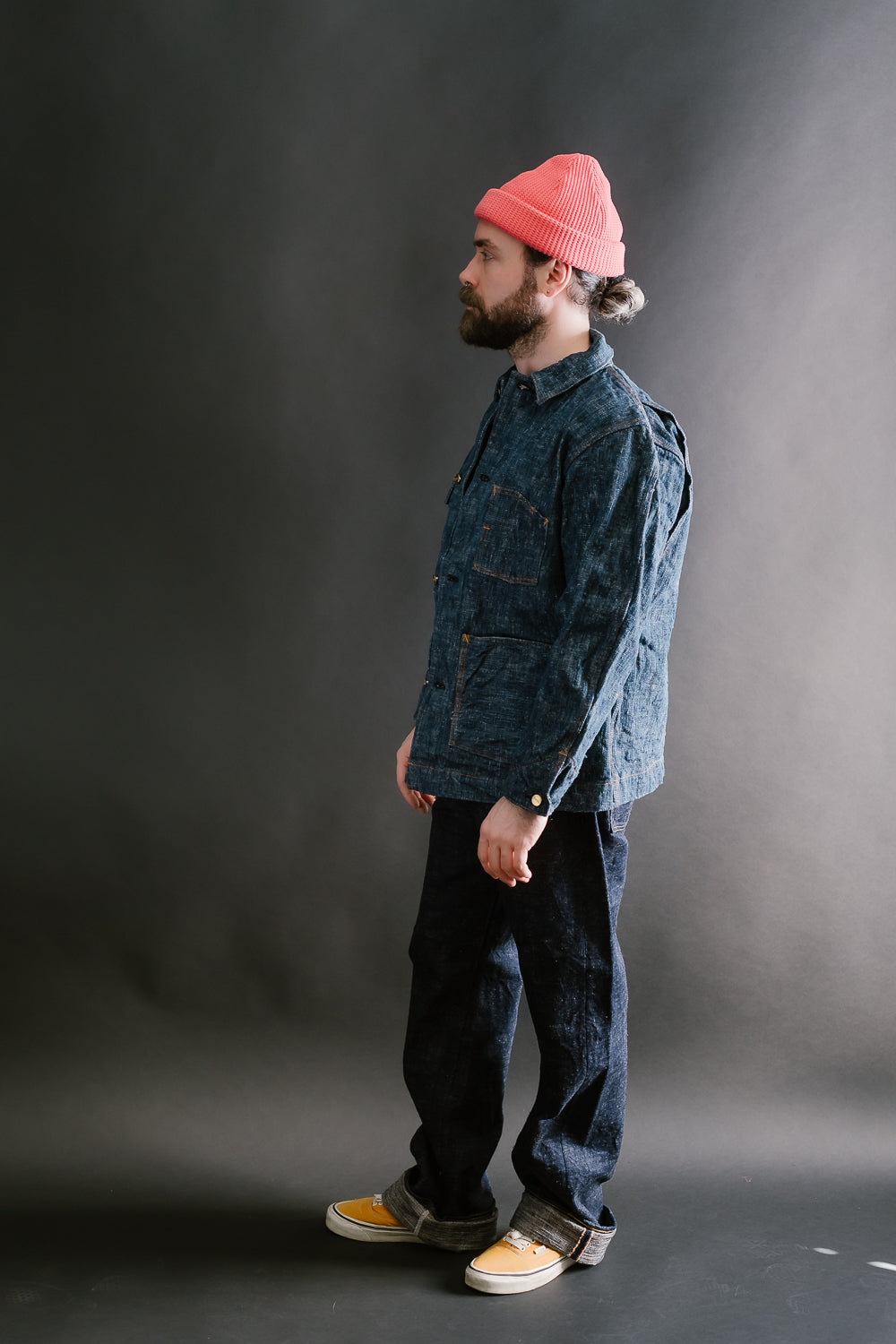 GZ-15CVRL-0611 - 15oz Skein Dyed Coverall - Green Indigo