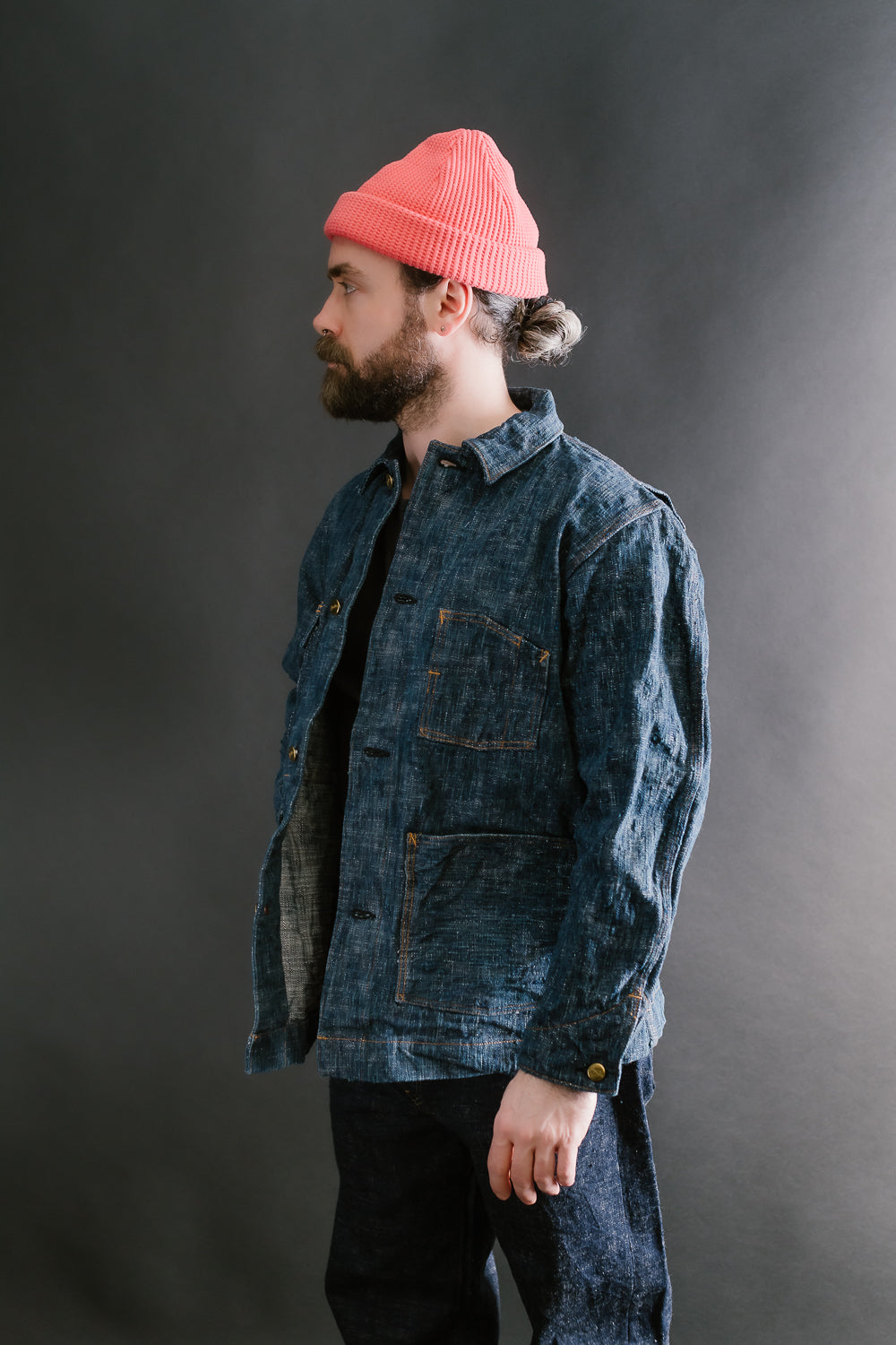 GZ-15CVRL-0611 - 15oz Skein Dyed Coverall - Green Indigo