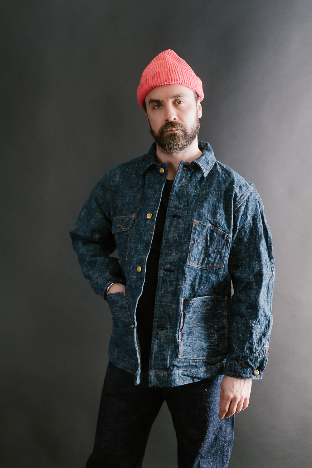 GZ-15CVRL-0611 - 15oz Skein Dyed Coverall - Green Indigo