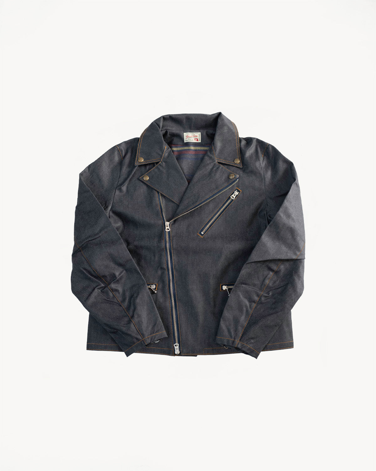 GZ-DWR-0608 - Double Rider's Coated Jean Jacket - Indigo