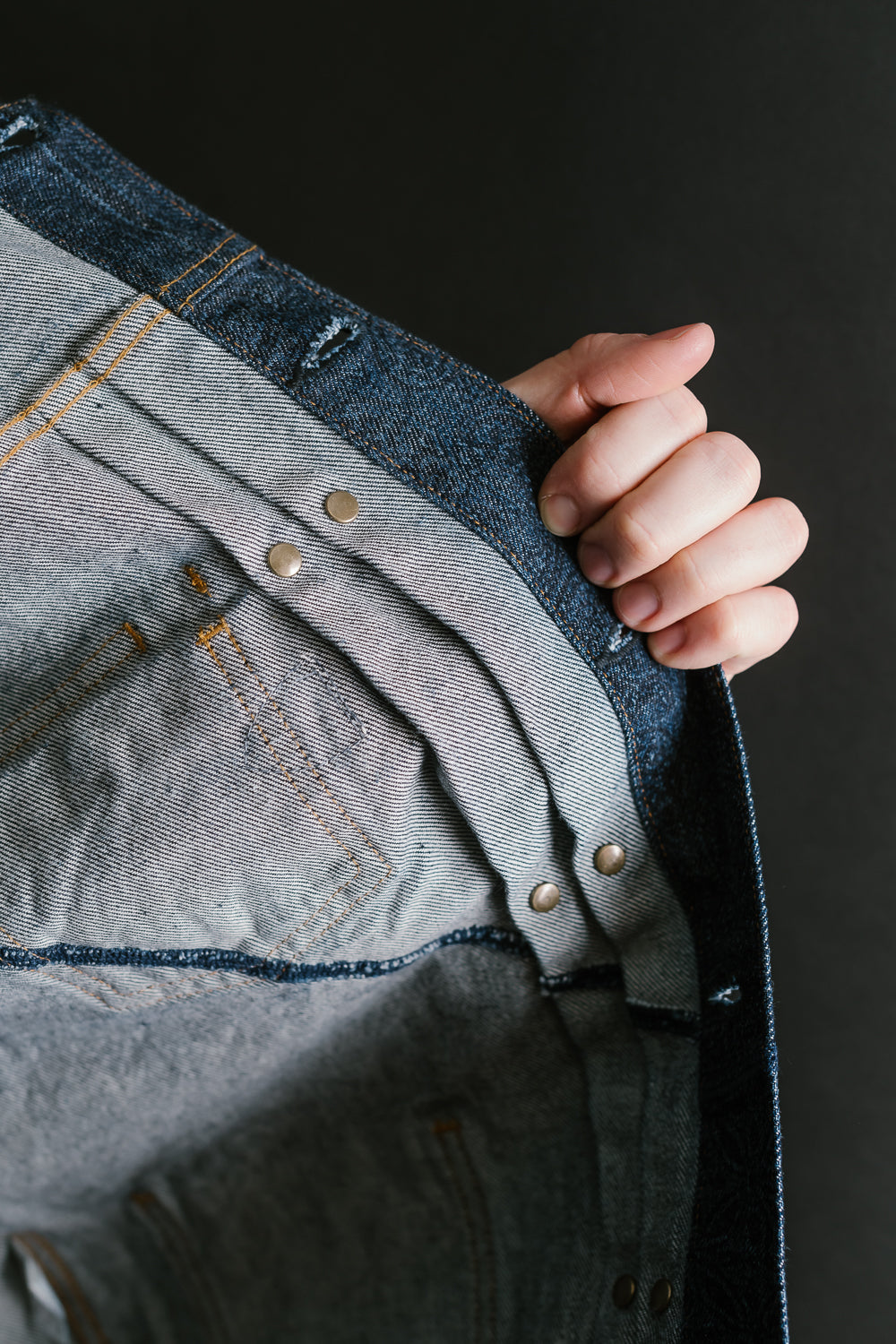 GZ-ENGJ-0609 - Embossed Denim Patchwork Jean Jacket - Indigo