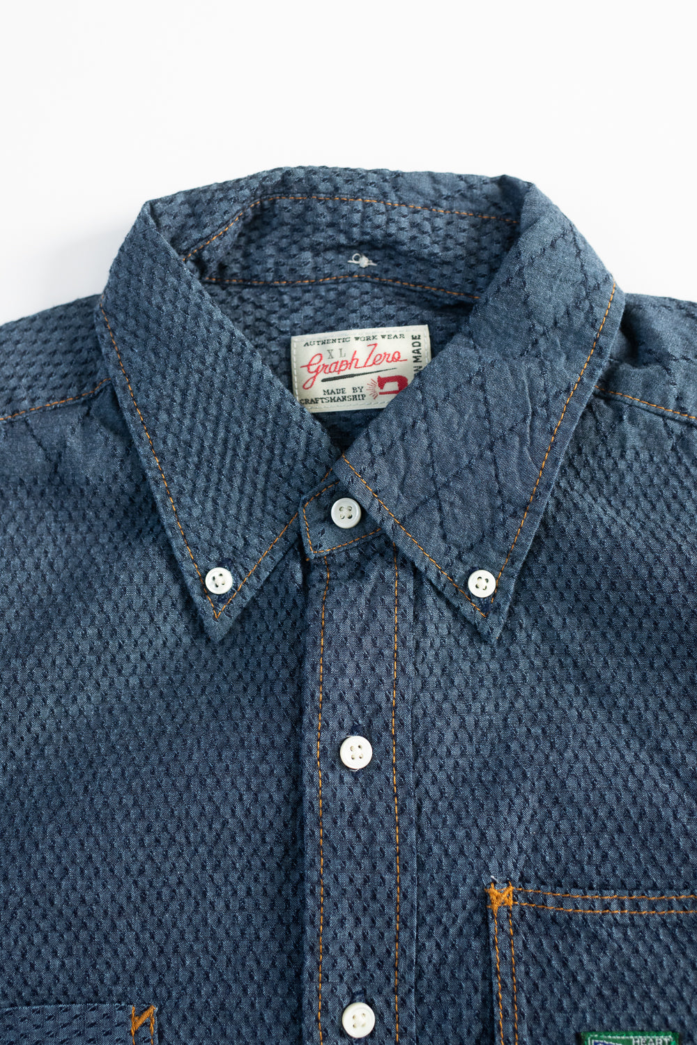 GZ-SBDKN-0310 - Standard Button Down Long Sleeve Shirt - Kendo Blue